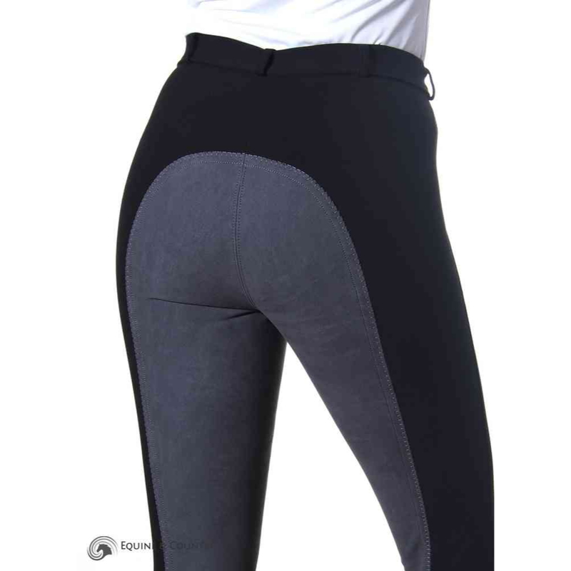 Pikeur Lugana Ladies Contrast Breeches - Black/Grey-1